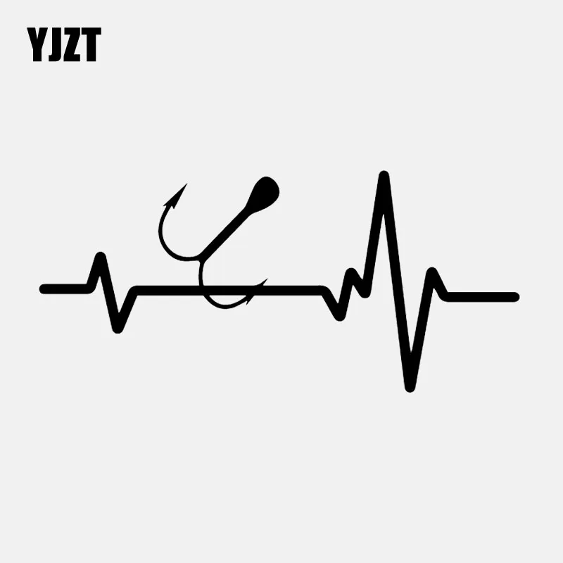 YJZT 17 см * 7 8 Виниловая пленка для оклеивания автомобилей Стикеры Heart Beat линия