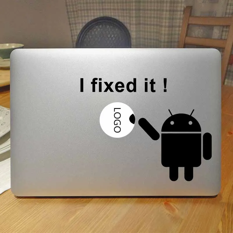 Забавная наклейка на ноутбук с роботом базе Android для Macbook Pro Air Retina 11 12 13 15 дюймов