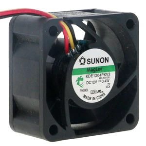 Новый оригинальный вентилятор KDE1204PKV3 4 см, 4020 дюйма, 40 мм, постоянный ток, 12 В, 0,4 Вт, магнитная левитация, 3 линии, 3-контактный маленький ультратихий охлаждающий вентилятор