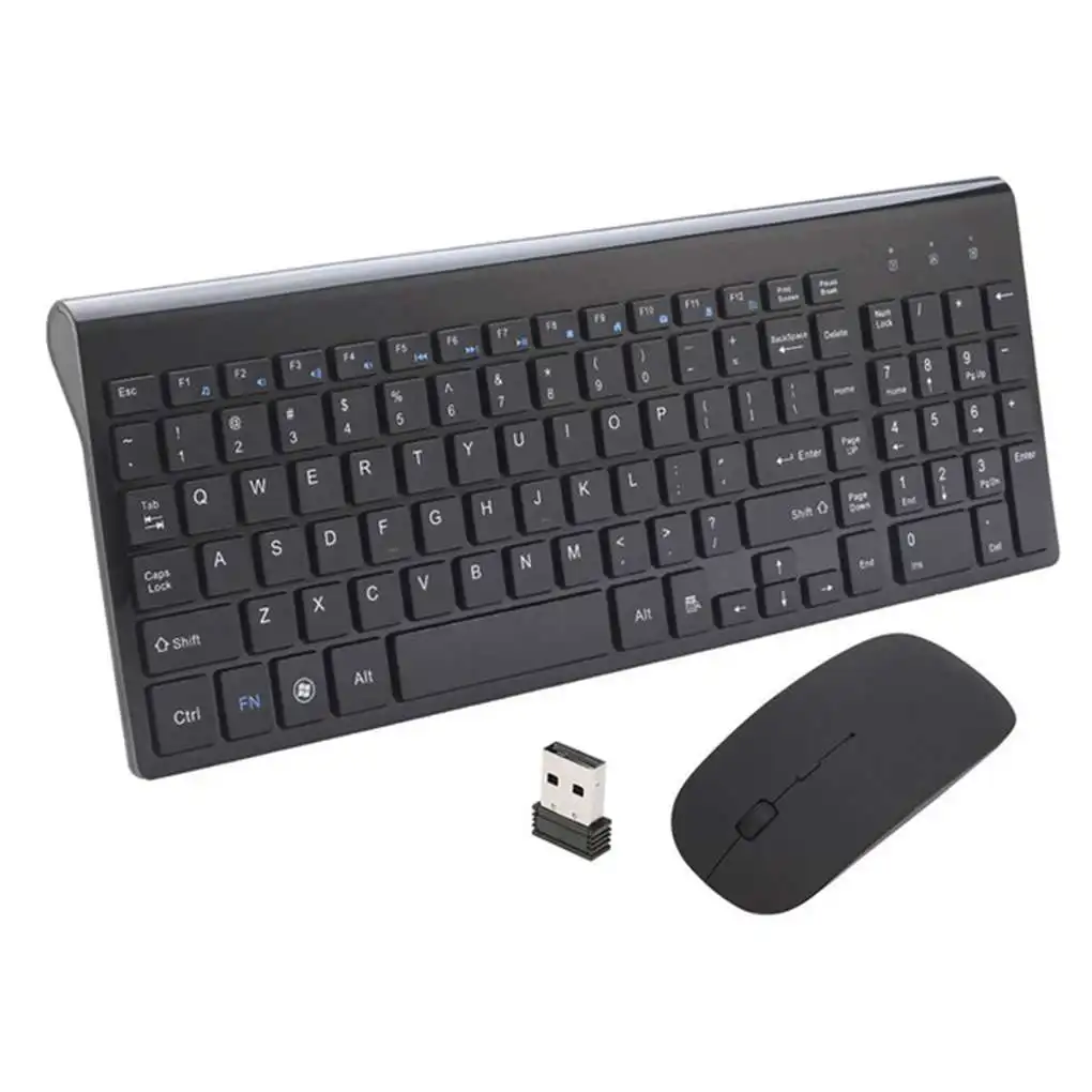 Тонкий USB Беспроводная клавиатура с мышами мыши комплект для настольного