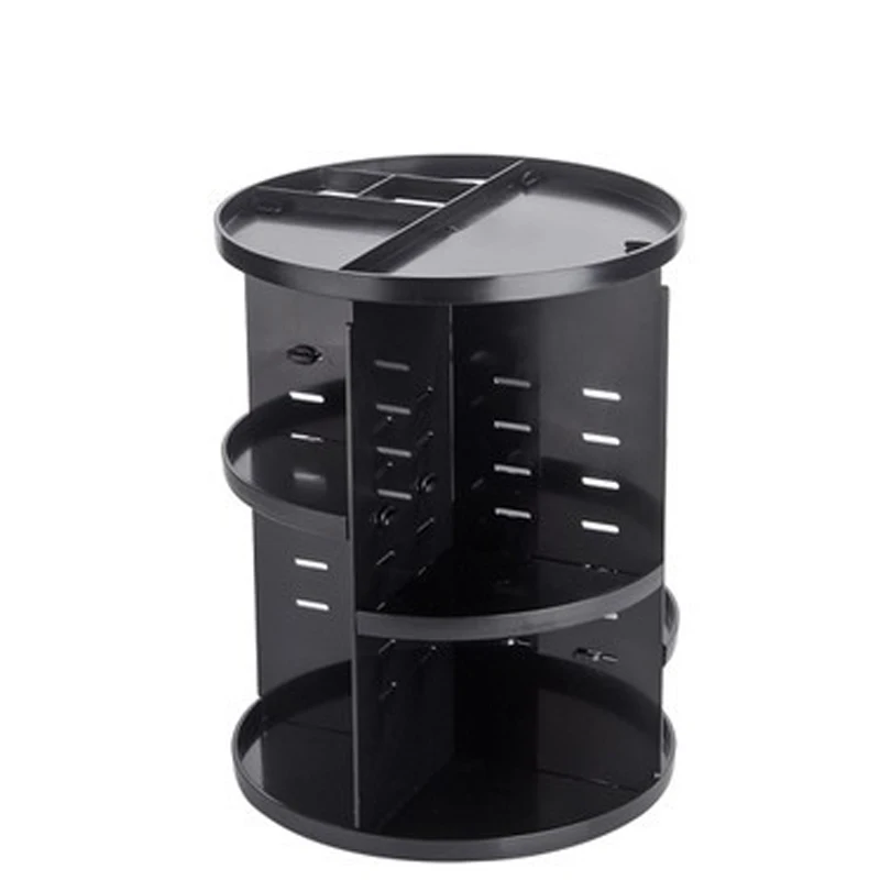 360 Вращающийся акриловый косметический Органайзер для макияжа, съемный регулируемый держатель для макияжа