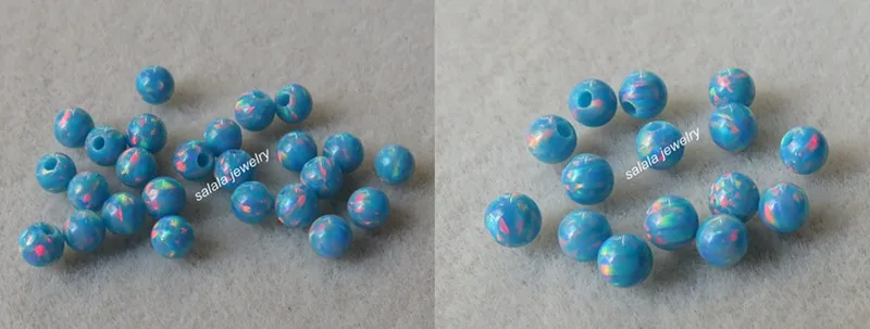 100 шт./лот op01 3 мм круглый шар сократить Opal вполне просверленных круглый шар опал синтетический круглый Опал Бусины для Средства ухода за кожей пирсинг украшения