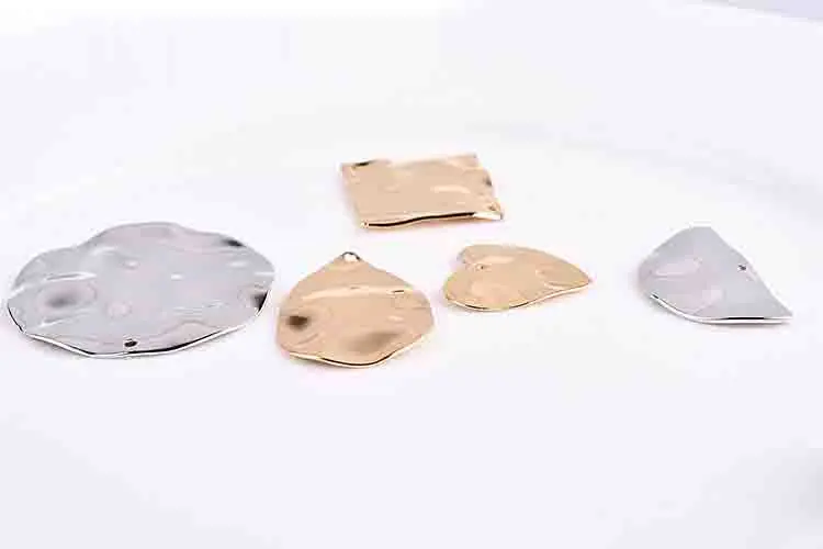 Min order 20pcs/lot Irregular waves geometry rounds/hearts/Water drops/square shape copper alloy charms diy jewelry making | Украшения и