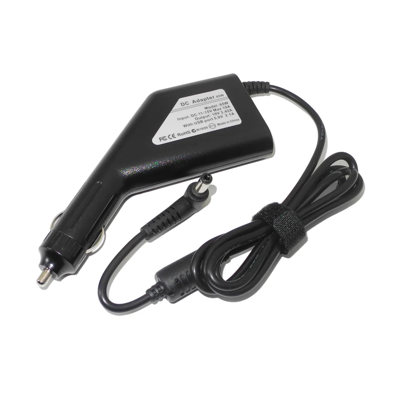 Автомобильное зарядное устройство 19 в 3 42 А 65 Вт 5 5*2 мм Dc В 2 1 USB|Адаптеры для