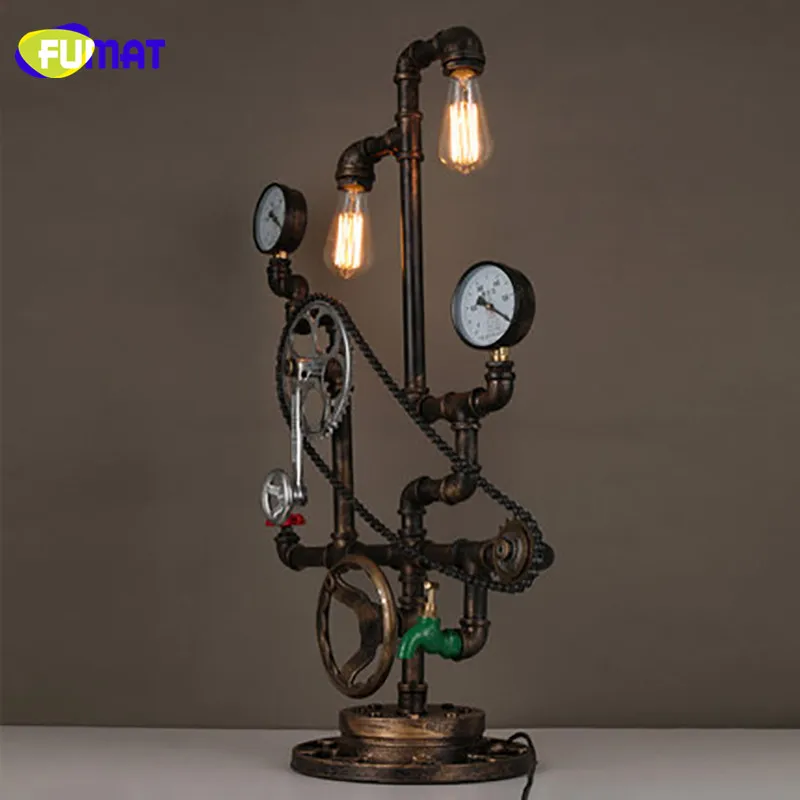 Фумат Железный чердак настольная лампа винтажный бар для учебы водопровод
