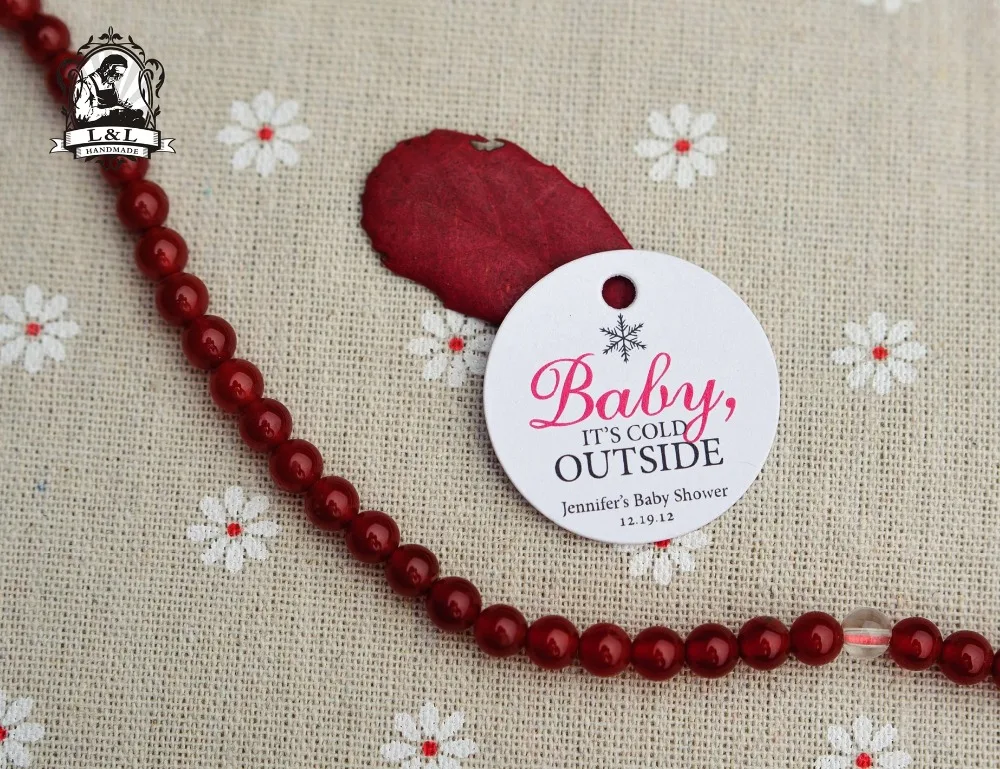 200 pcs 3.5cm round kraft/white paper label Clothing Merry Christmas Holiday Literature and art Child gift | Дом и сад