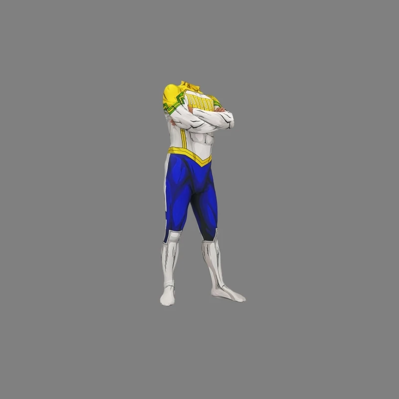 Academic All Might Косплей Костюм зентай лайкра спандекс синий полный тела изысканный