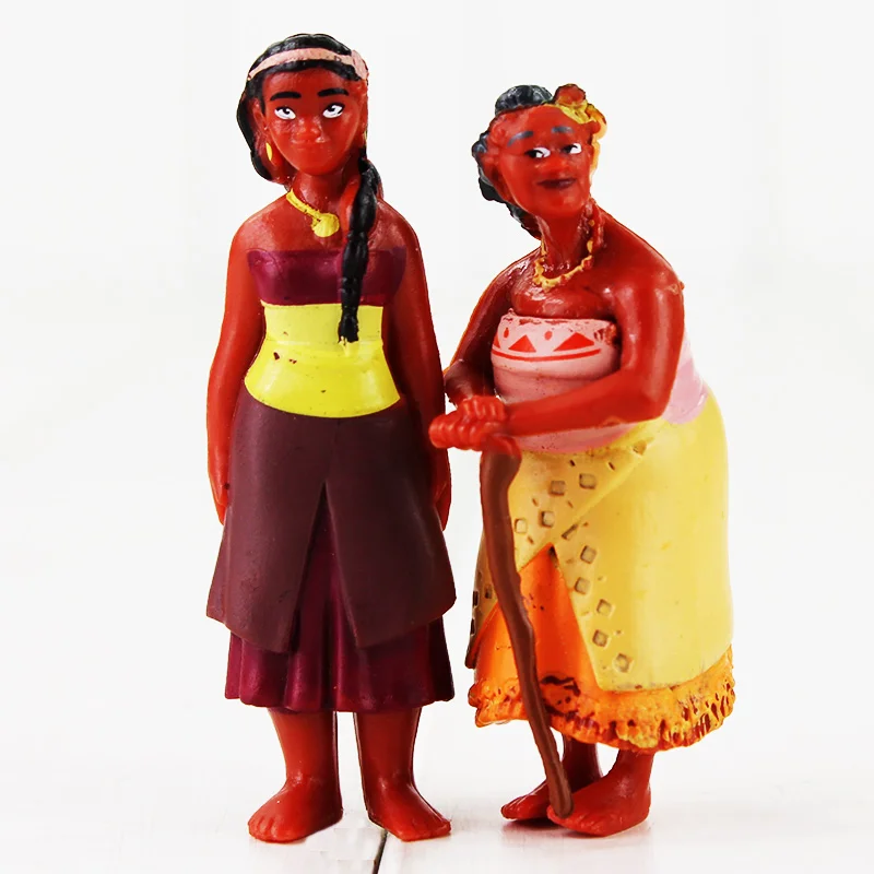12 шт./лот принцесса Моана фигурки Maui Chief Tui Tala Hei Pua милые мини коллекционные модели