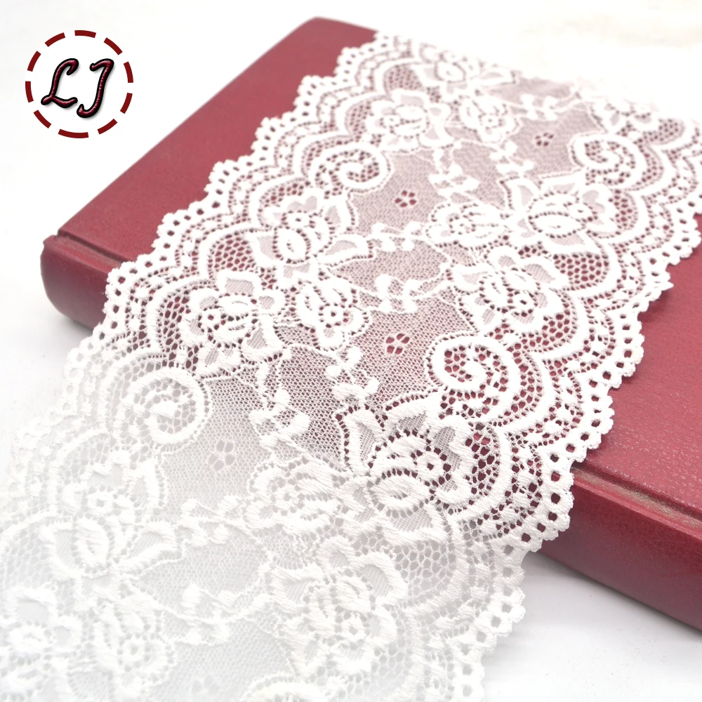 

New 2yd/lot High Quality 16cm width Elastic Lace Trim ribbon for garment sewing crafts decoration lace handmade accessories DIY