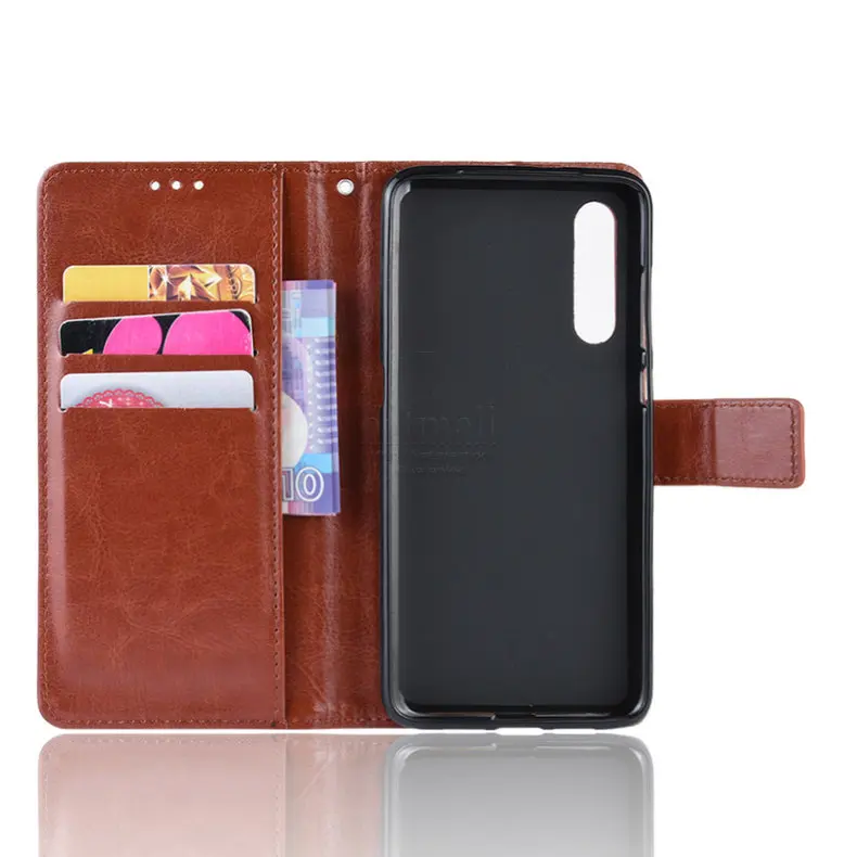 Pre mi um ретро PU кожаный флип-чехол для Xiaomi mi 9 lite чехол кошелек книжка карта карман откидная ножка; мобильный телефон сумки с ремешком