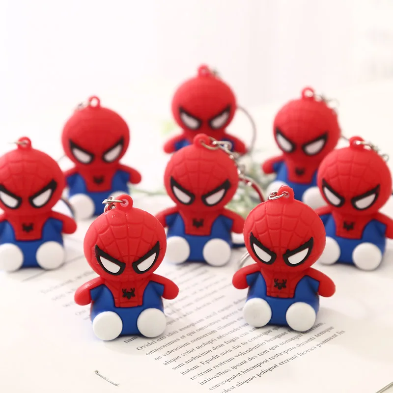 Брелок с героями мультфильмов ПВХ Мстители Marvel милый супергерой Бэтмен