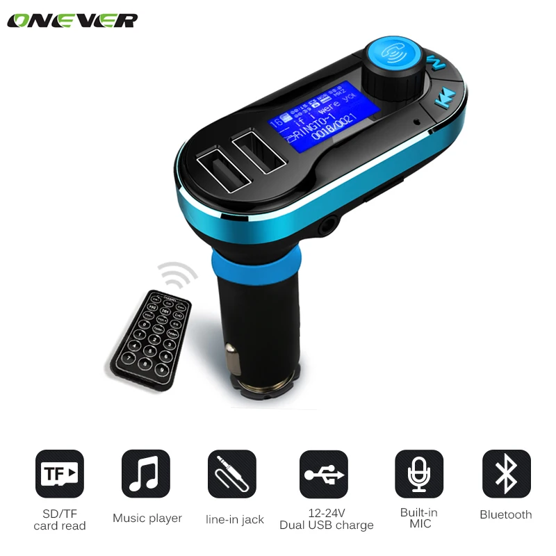 Автомобильный комплект громкой связи Onever с Bluetooth беспроводной fm-передатчик