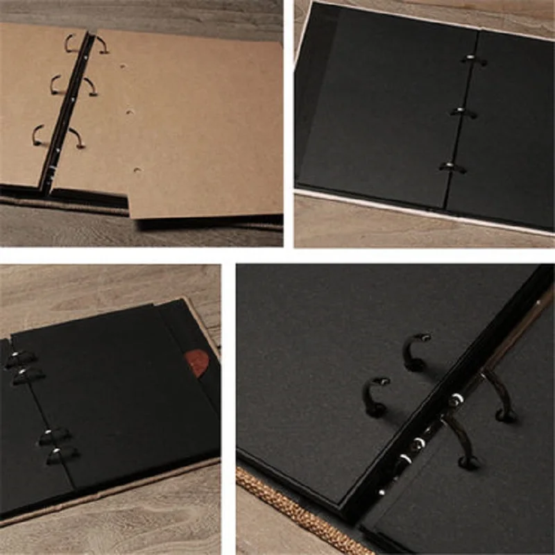 Простой льняной чехол сделай сам фотоальбом ручной работы с кнопкой