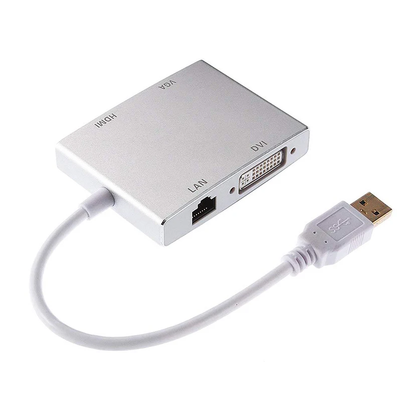 USB 3,0 до Rj45 100 м LAN HDMI DVI VGA 1080 P 4 в 1 комбинированный видео Стыковочный модуль-преобразователь станция для ПК ноутбука miniUSB-удлинитель концентратор