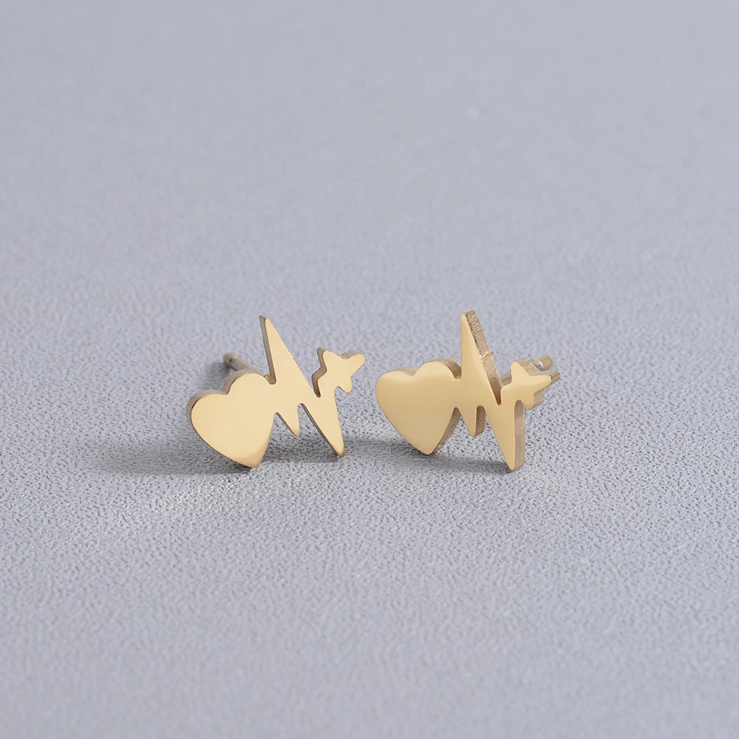 Женские серьги Kinitial в форме сердца из нержавеющей стали | Украшения и аксессуары