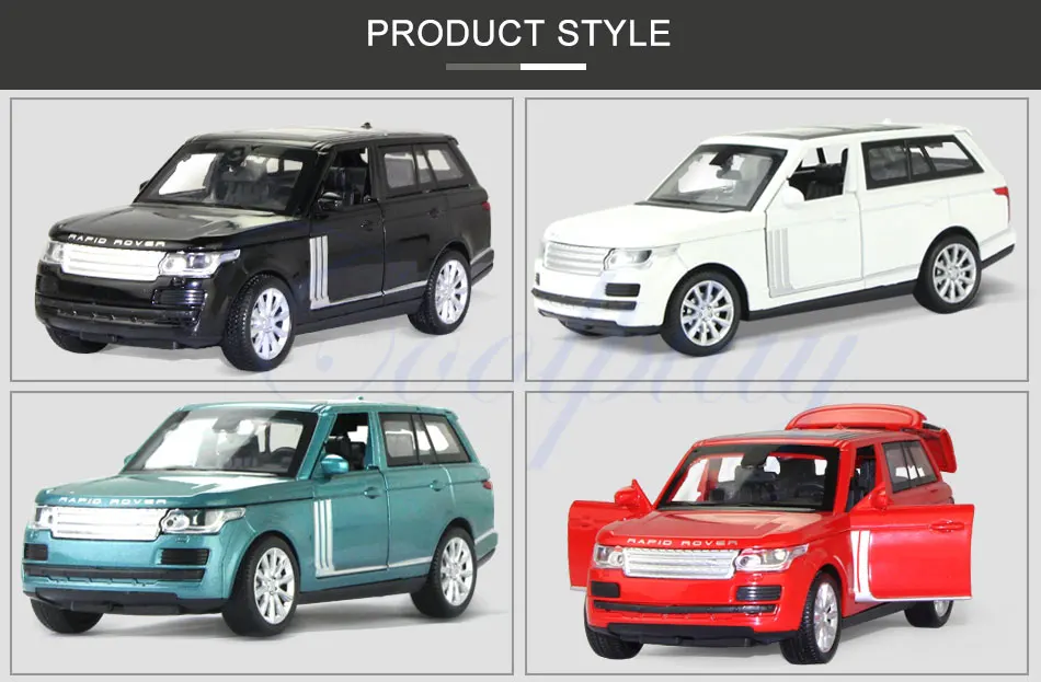 1:32 Range Rover Die-cast сплава внедорожник модель автомобиля с музыкой и светом модель автомобиля коллекционные игрушки Рождественский подарок для детей