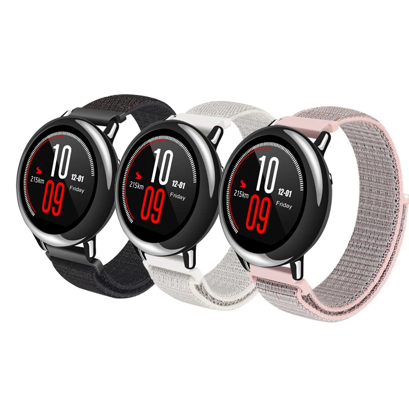 Спортивный нейлоновый ремешок для Amazfit ремешок Bip браслет для huawei Watch GT Honor Magic для Huami Amazfit Pace Stratos 2 GTS GTR 47 мм