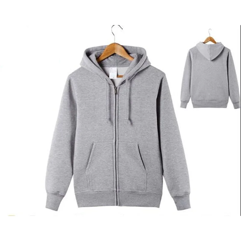 

2018 New Men's Hoodies Tracksuit Casual Solid Color Long Sleeve Sweatshirt Male Zipper Slim Plus Size Hoodie