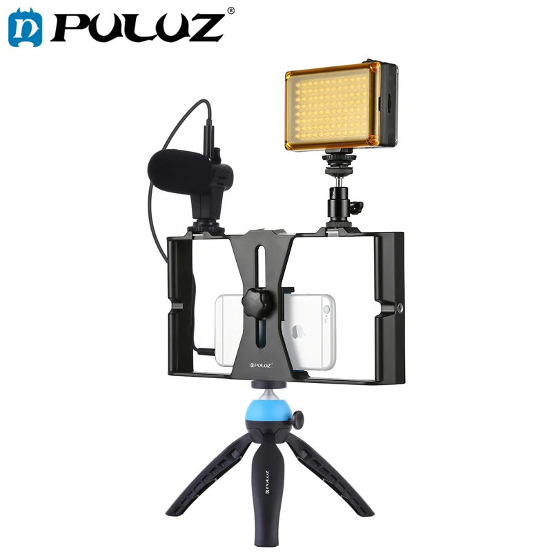 PULUZ смартфон видеосъемка запись Ручка Стабилизатор кронштейн для
