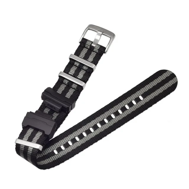 black and gray Нейлоновый ремешок для наручных часов casio G-8900 GA-110/100/120/150/200/300/400 GD-100/110/120 серии DW-5600 GW-M5610 DW6900 GLS-8900 - Цвет: black and gray