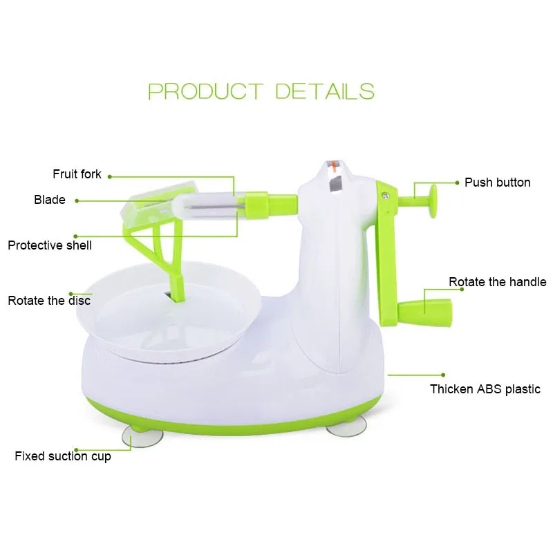 

Multifunctional Apple Peeler Hand Handle Fast Peeler Durable Stainless Steel Rotary Fruit Vegetable Peeler Portable Kitchen Tool