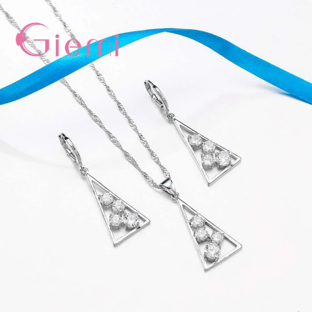 Женский комплект из колье и серёг 100% серебра 925 пробы с фианитом|earrings set|hoop earring set925