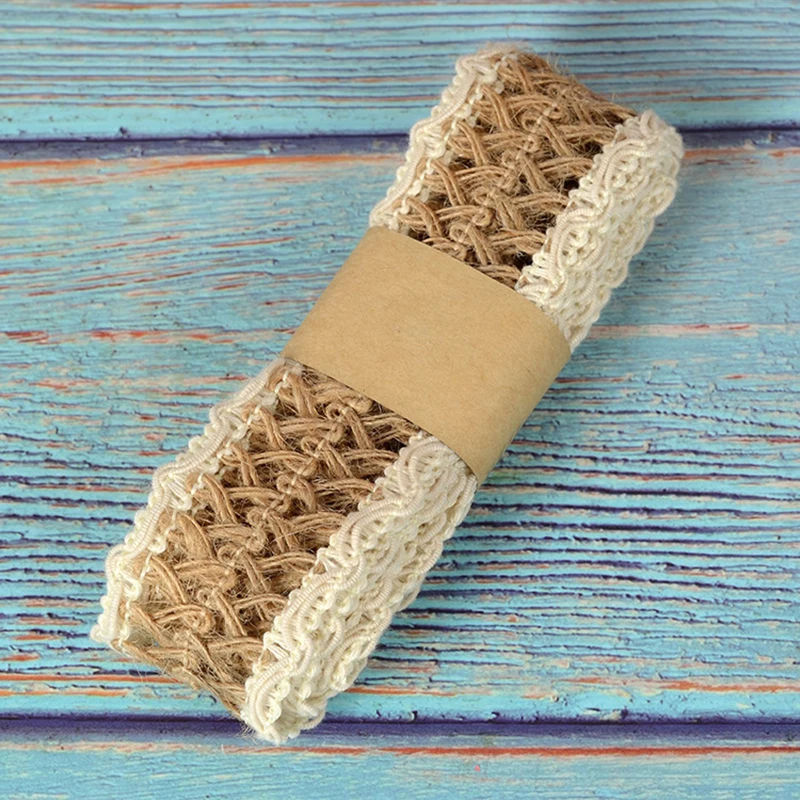 2 м натуральный Мешковина джутовый шнур шпагат конопляная кружевная ткацкая