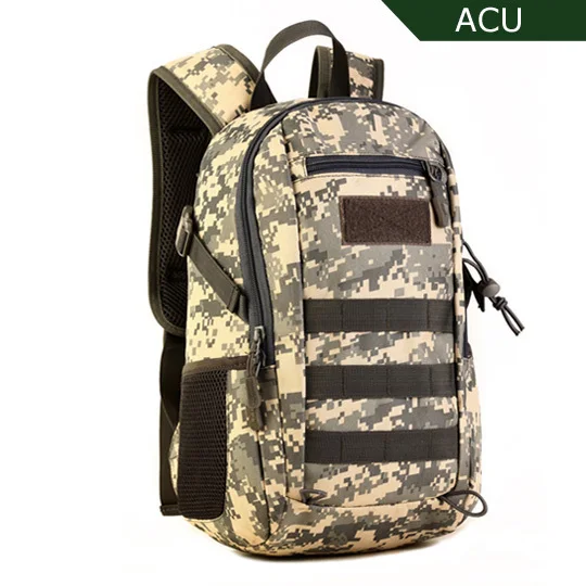 ACU Мини 12л Тактический Рюкзак MOLLE для детей, школьная сумка, нейлоновый водонепроницаемый рюкзак для охоты, боевой военный Камуфляжный Рюкзак - Цвет: ACU