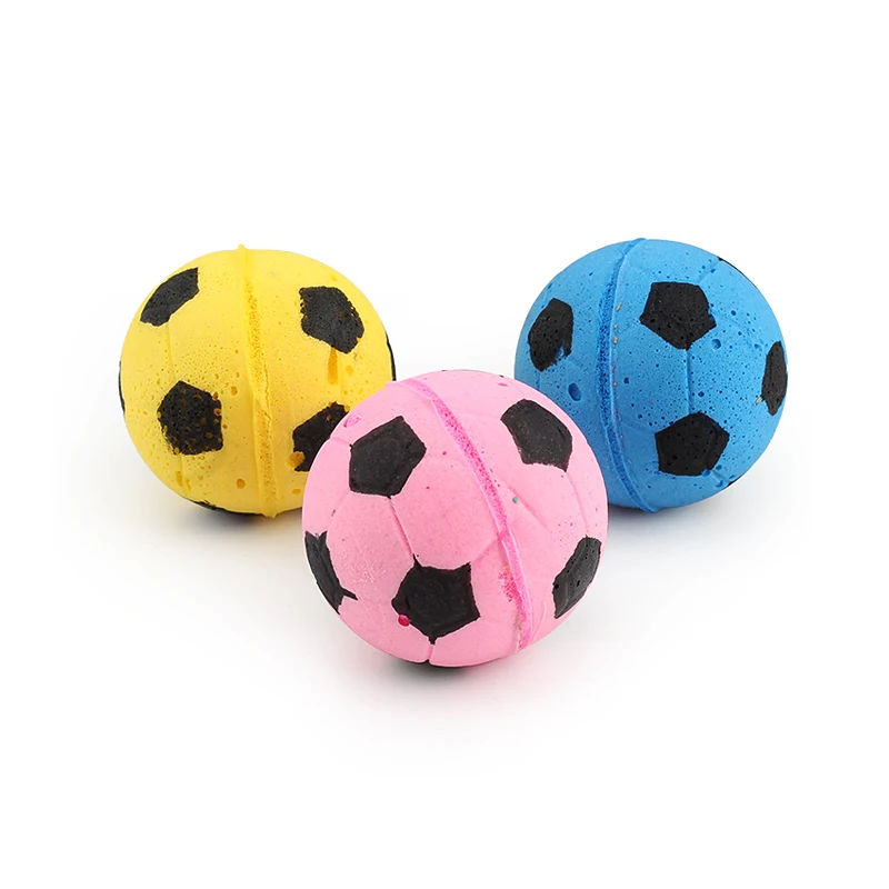 10 шт./лот EVA красочная игрушка для кошки в виде шара Pet Foam Footaball игрушки для игр на открытом воздухе игрушки для домашних животных