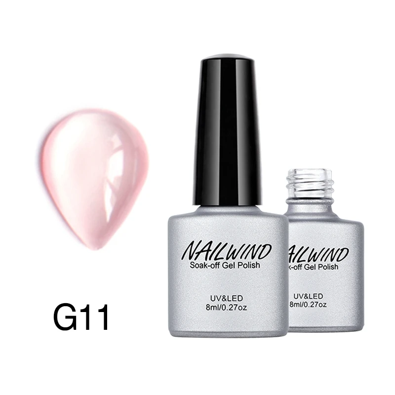 NAILWIND 8 мл матовое желе гель лак для ногтей верхнее Базовое покрытие требуется дизайн ногтей УФ светодиодный блестящие украшения для маникюра гель лак - Цвет: 11