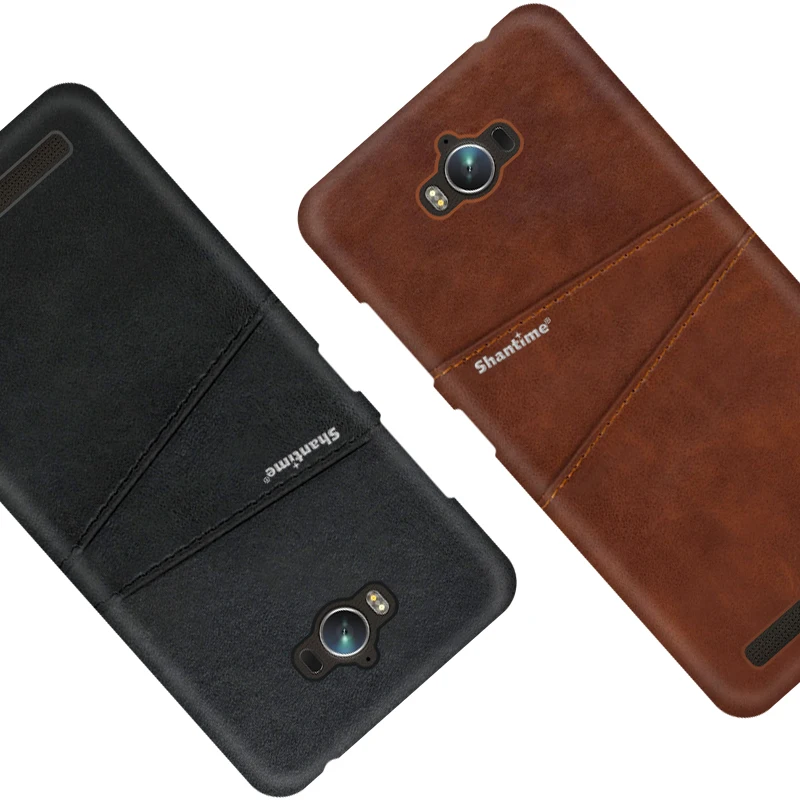 Винтажная кожаная задняя крышка для Asus Zenfone Max ZC550KL чехол телефона слот карт PU