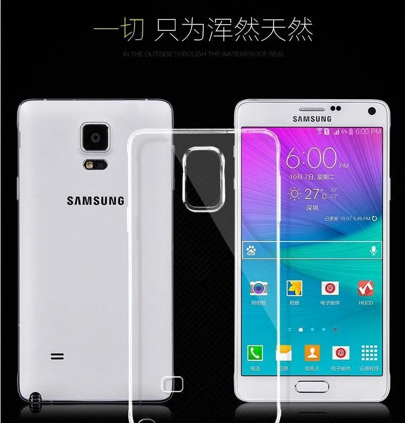 Transparent Soft TPU Silicon 5.7for Samsung Galaxy Note 4 Case For Note4 N9100 Cell Phone Cover |