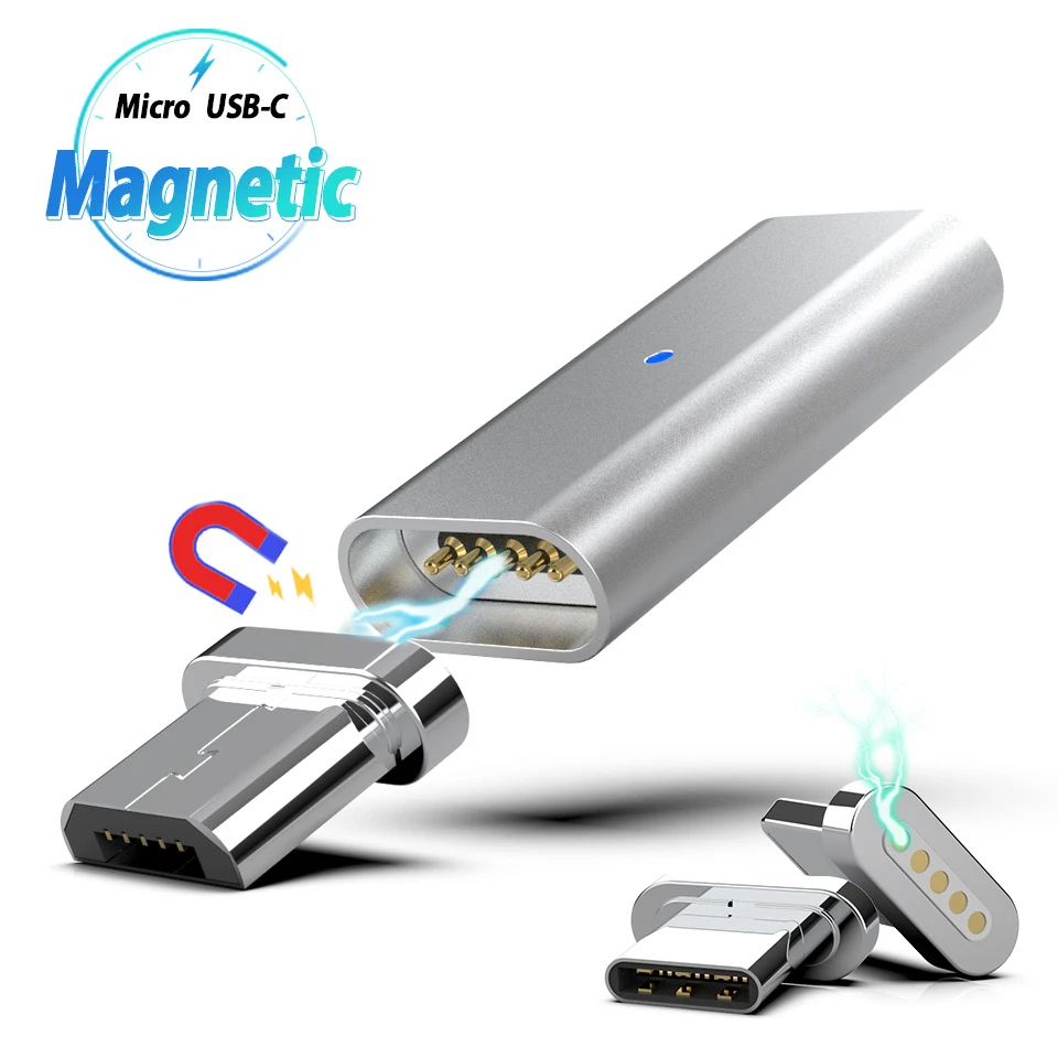 Магнитный разъем Micro USB Type C адаптер магнитный usb кабель для зарядки переходник Usb