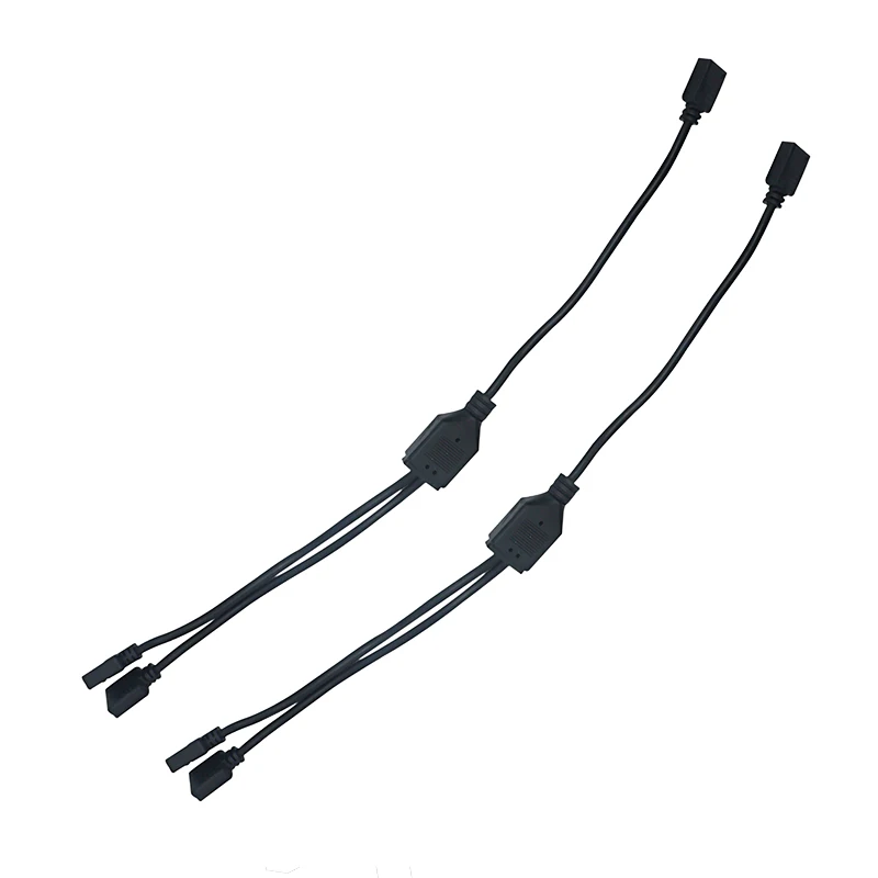 

SZYOUMY 10pcs A Lot 4pin RGB Connector 1 to 2 Splitter Female Extension Wire Cable For RGB LED Strip Light DHL Free Shipping