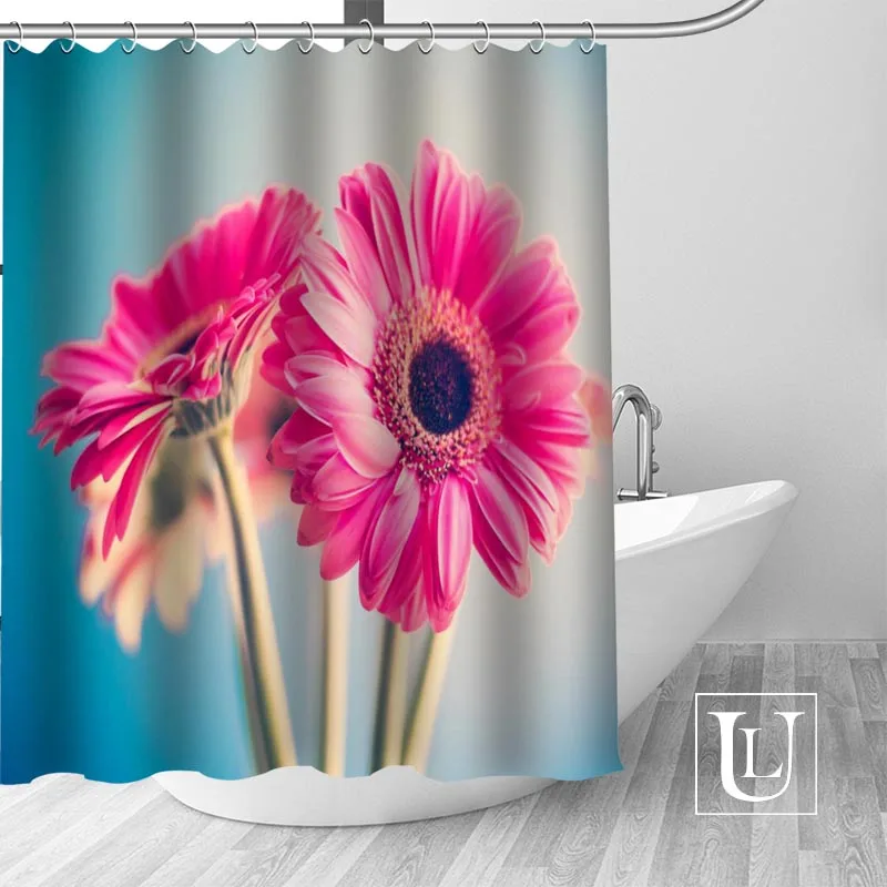 Waterproof Bathroom Curtains Modern Gerberas Closeup Shower Curtain polyester Bath screens Customized curtain | Дом и сад