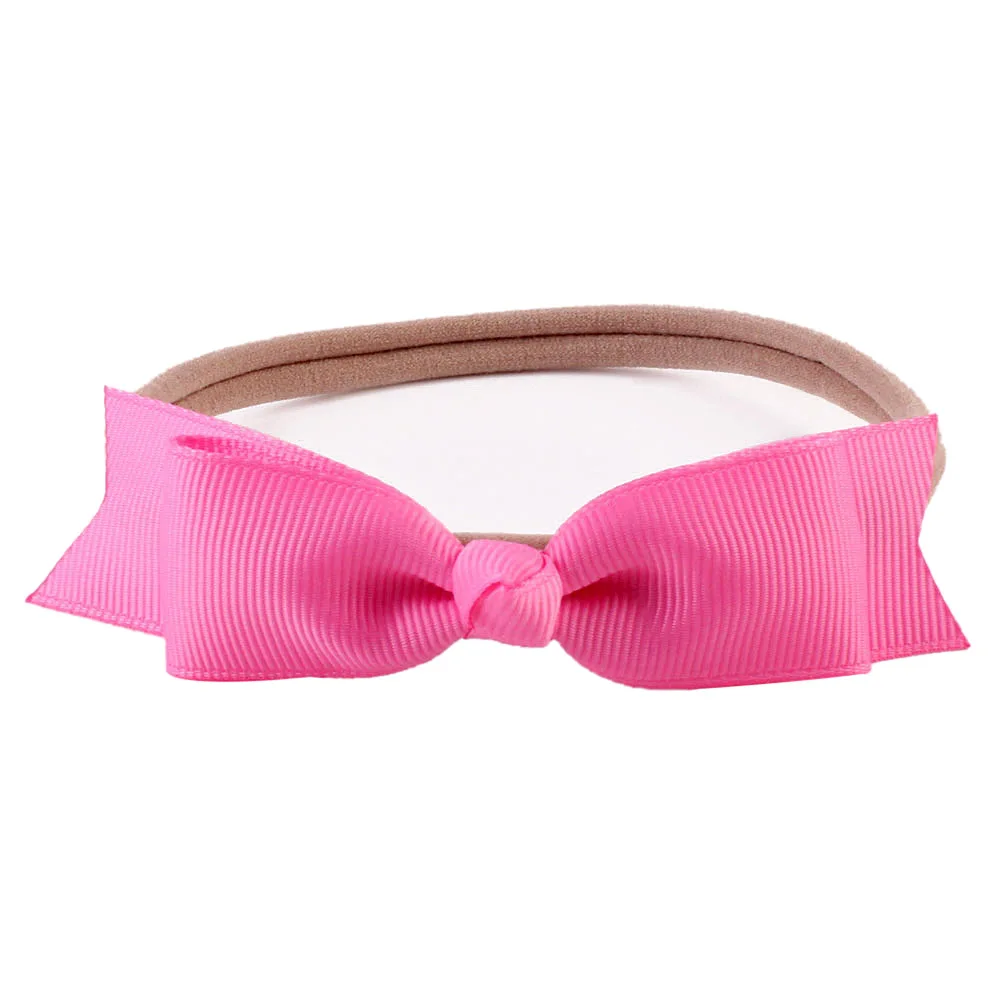 12 шт. лента с бантом Детские аксессуары для волос|nylon elastic headbands|elastic headbandstop knot |