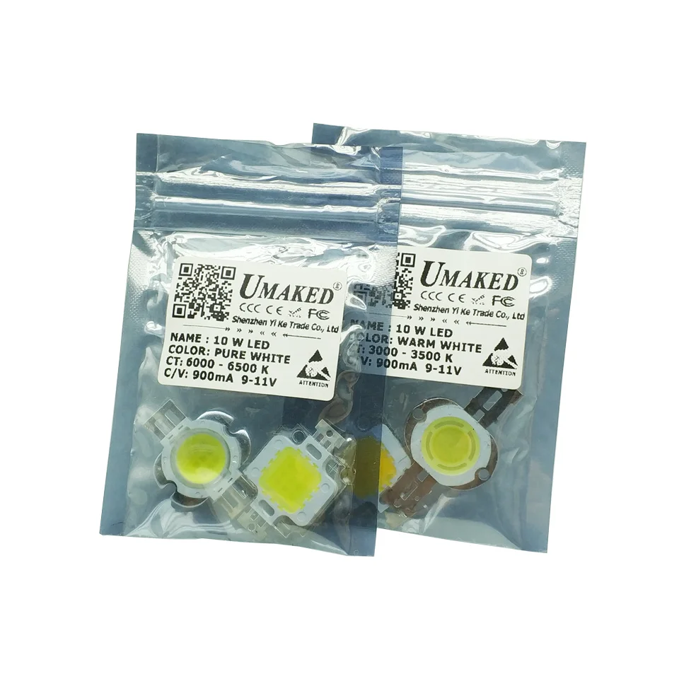 Светодиодный прожектор высокой мощности 10 Вт круглый 60 градусов COB SMD диод Epistar 45mil