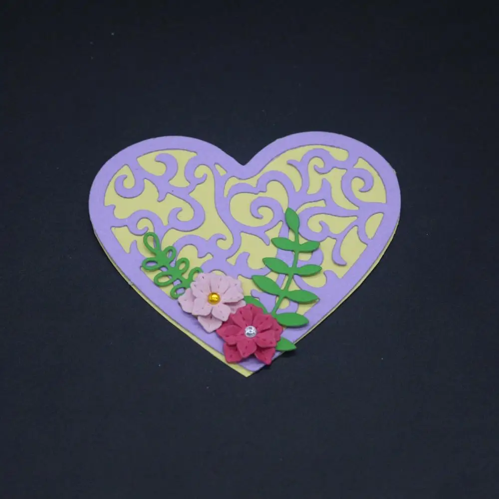 

AZSG Heart-shaped greeting card Cutting Dies For DIY Scrapbooking Decorative Card making Craft Fun Decoration 8.2*6.9cm