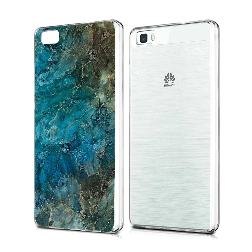 Для Huawei P8 Lite случаях Новинка 2017 камень мрамор Skin Грязезащищенная Мягкий