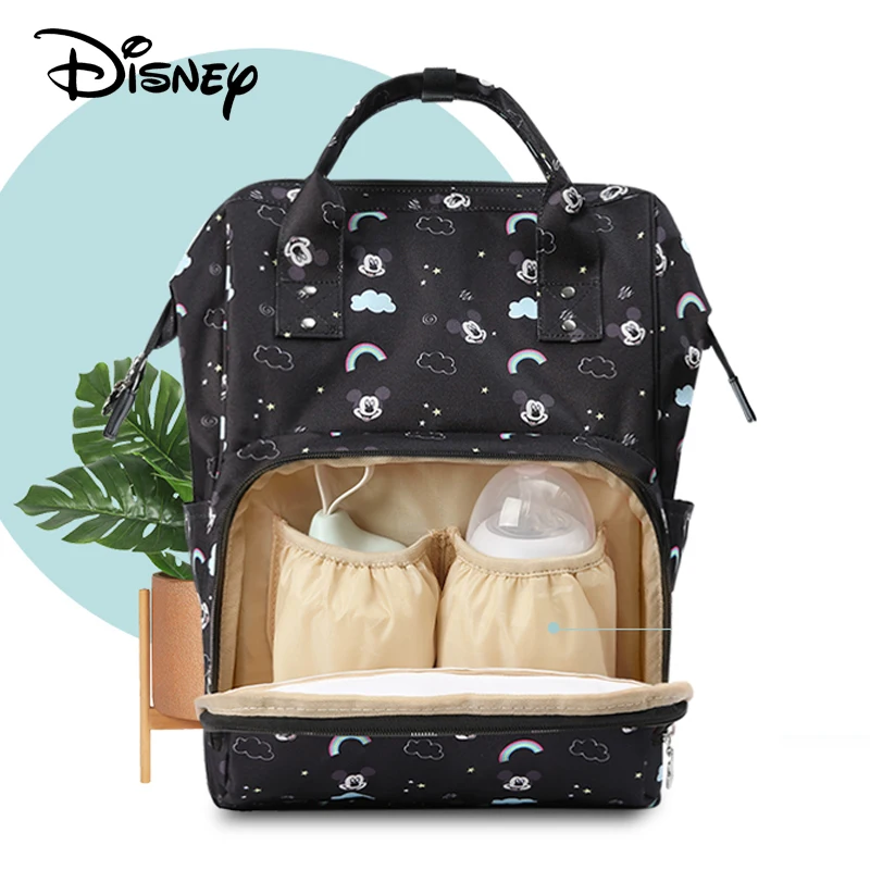 Сумка для подгузников disney, многофункциональная сумка для подгузников, большая вместительность, водонепроницаемый рюкзак для ухода за ребенком, дорожный рюкзак, влажная сумка