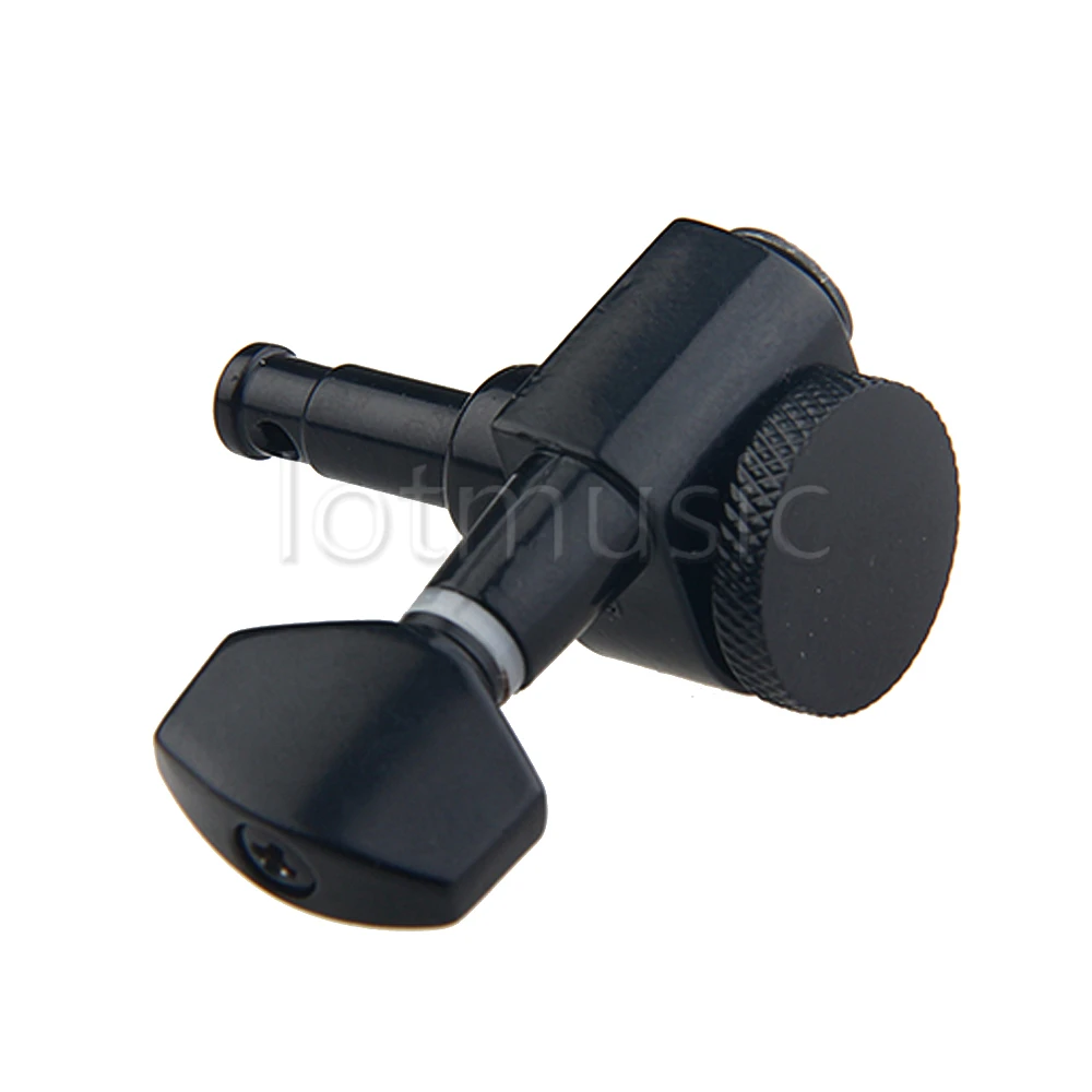 Гитара Тюнинг колышки встроенный тюнинг Серебро Хром Черный 6L головки машины для