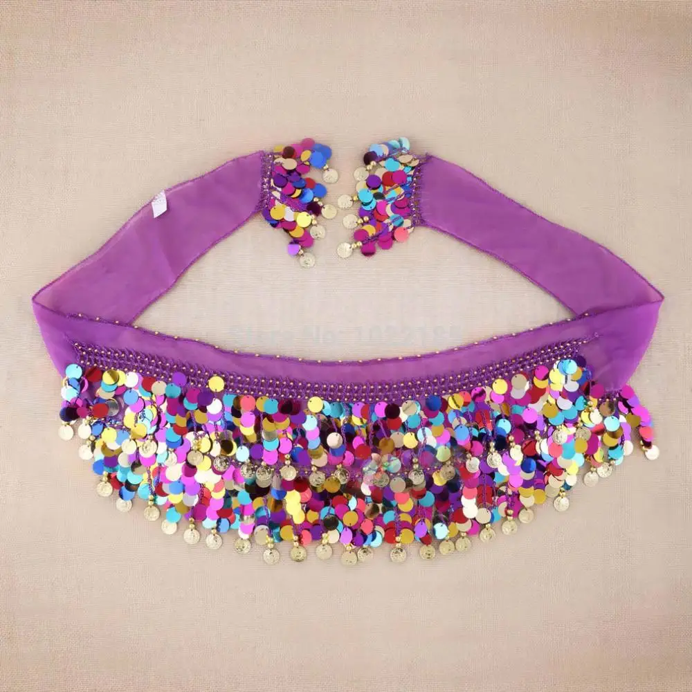 New Popular Hot Selling Dancing Coin Chain Sequin Belly Dance Hip Skirt Scarf Wrap Belt Waistband | Тематическая одежда и