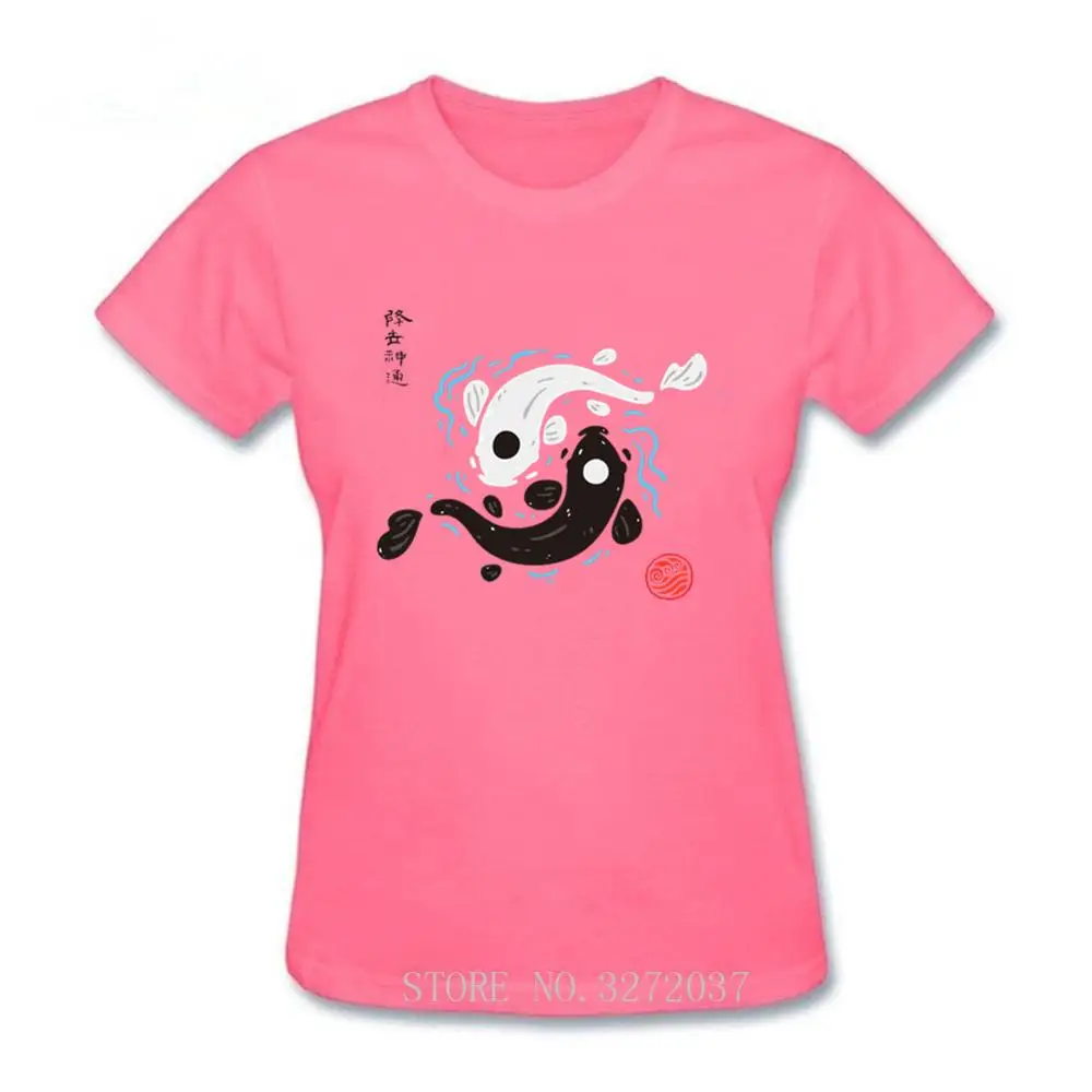 Футболка женская в японском стиле с изображением Инь Янь и рыб кои Аватара