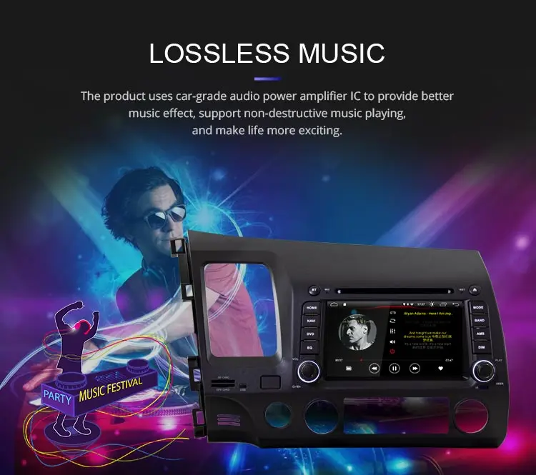 LJDA 2 Din Android 10,0 Автомагнитола для HONDA Civic 2007-2011 wifi Автомобильный мультимедийный плеер стерео gps Навигация DVD ips Авто Аудио