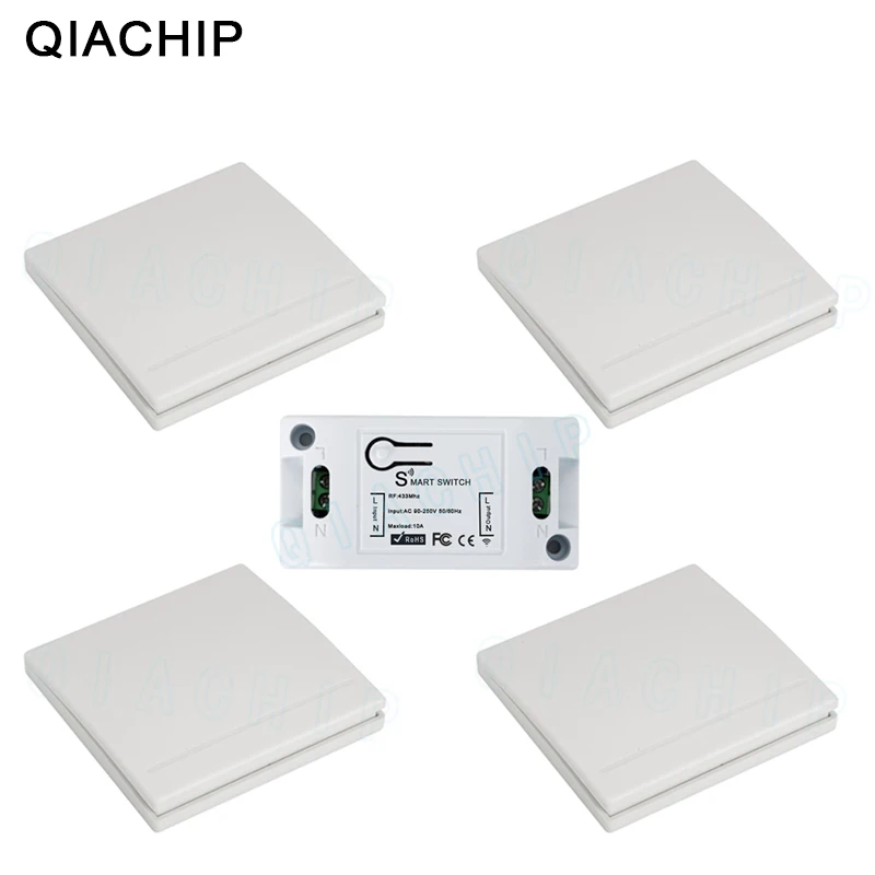 QIACHIP 433 MHz AC 220 V 1CH Беспроводной РФ дистанционного Управление переключатель
