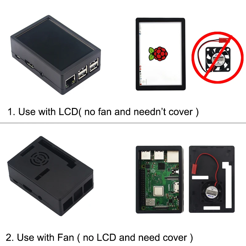 Raspberry Pi 3 Model B+ 3,5 дюймовый сенсорный ЖК-дисплей+ ABS чехол+ 32 ГБ sd-карта+ 3A адаптер питания+ радиаторы+ HDMI для RPI 3B Plus