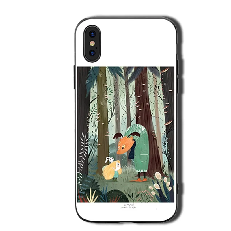 Мультяшные сказочные чехлы для телефонов Чехол iphone X XR XS MAX 6 6s 7 8 Plus ТПУ покрытие