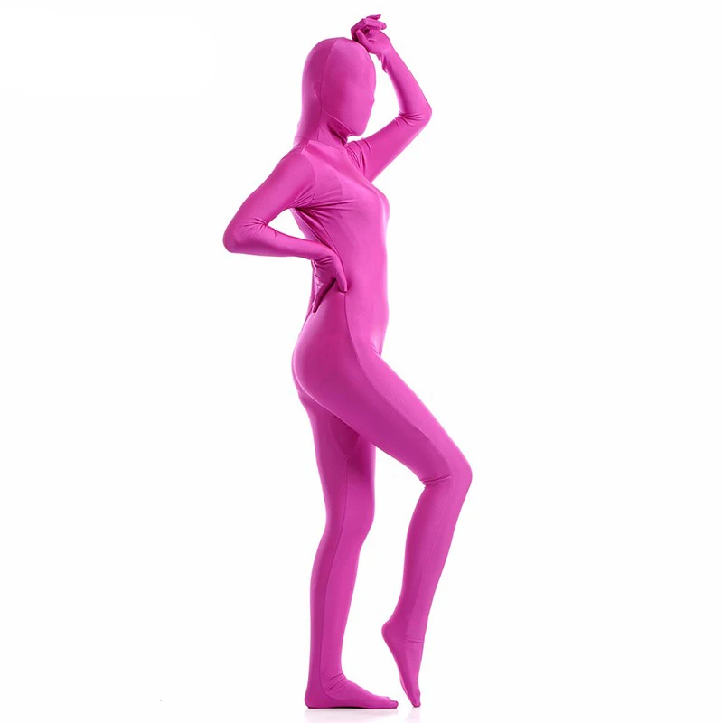 Ainclu темно-розовый спандекс Zentai костюм для женщин Женский Летний комбинезон