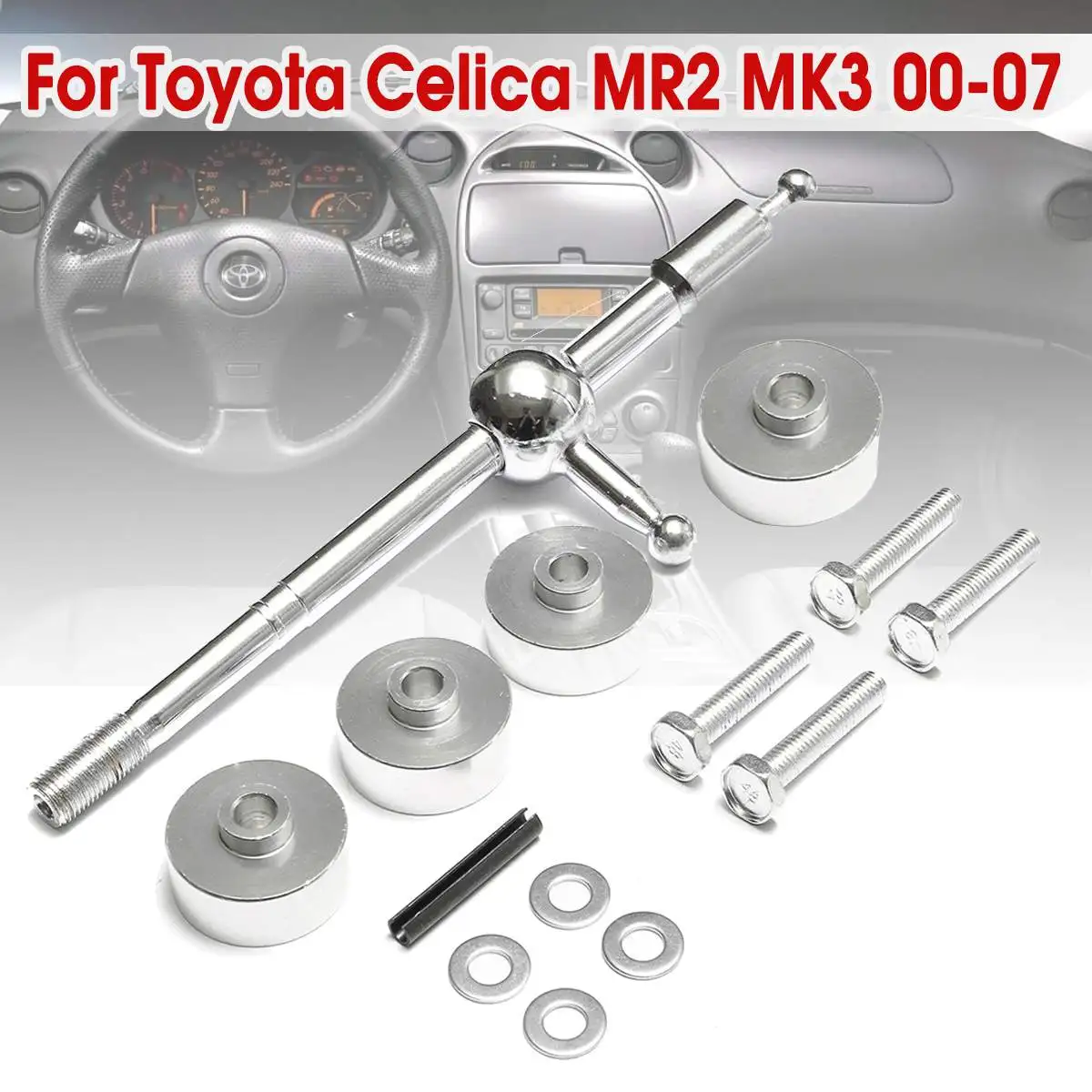 Car 10mm Chrome Billet Steel Short Shifter Shift Quick for Toyota Celica 1999-2006 MR2 2000-2007