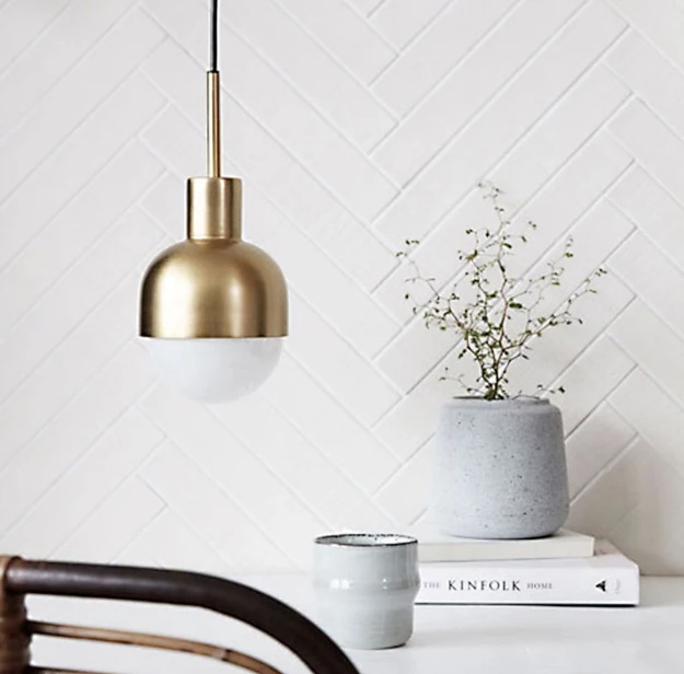 

Gold LED Creative Lights for Bar Coffee Shop Study Dining Room Simple Pendant Lights Creative Personality Bedroom Small Candelie